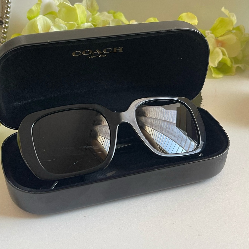 Coach Black Rectangular Sunglasses NWT - image 3